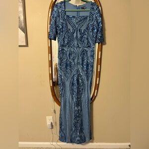 Fashion Nova Blue Sheath Cocktail Dress